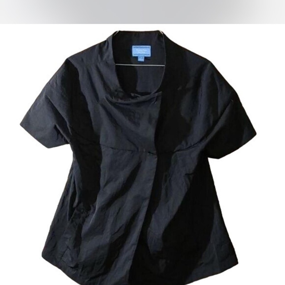 Simply Vera Vera Wang Jacket Black Windbraker Lightweight 3/4 Sleeve Sz M